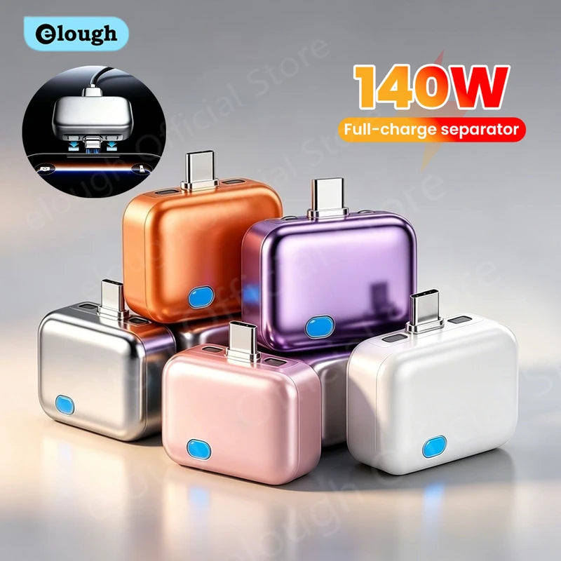 140W USB-C Fast Charging Power Adapter with Auto Power Off & Overcharge Protection