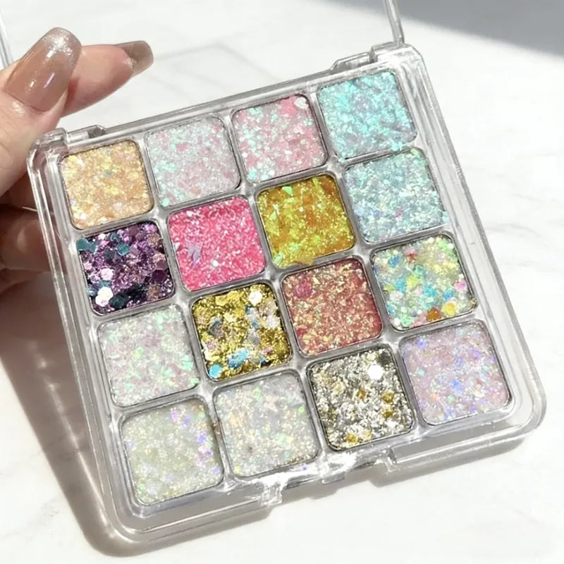 16 Color Eyeshadow Palette Pearl Matte Makeup Kit for Girls Christmas Gift