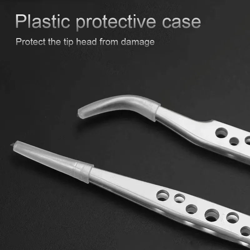 Industrial Anti-Static Precision Tweezers for Electronics Repair - Stainless Steel Curved & Straight Tips
