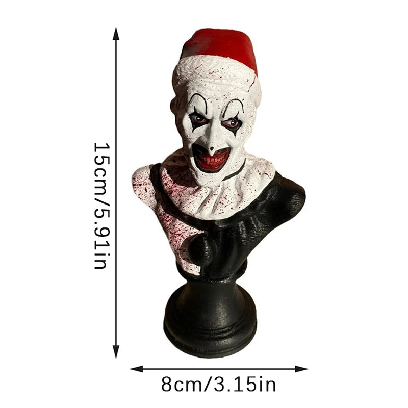 Horror Clown Garden Statue Indoor Outdoor Halloween Decoration Resin Sculpture