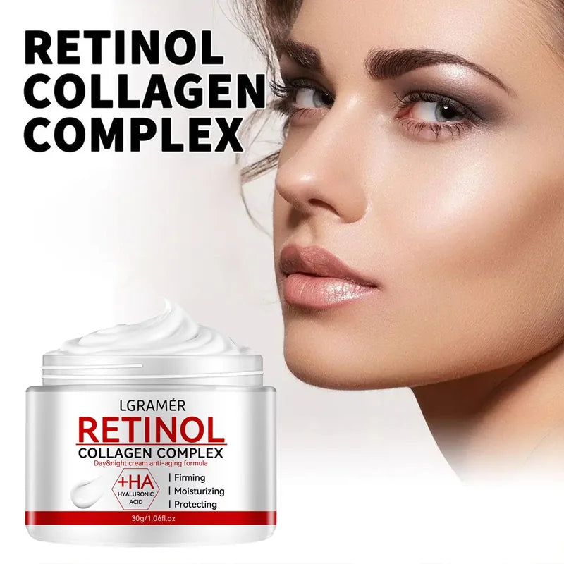 Retinol Firming Face Cream with Collagen for Wrinkle Reduction - Moisturizer & Brightening
