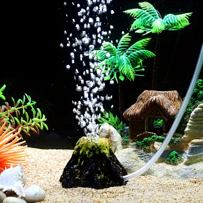 Resin Fish Tank Decoration Landscaping Aquarium Volcano Ornament - Home Decor