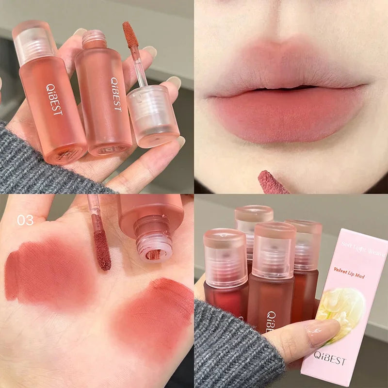 Velvet Matte Liquid Lipstick Set - Long-Lasting Waterproof Lip Gloss 6 Colors