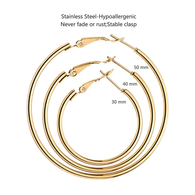 Lightweight Hoop Earrings Set for Women - Hypoallergenic & Stylish Jewelry