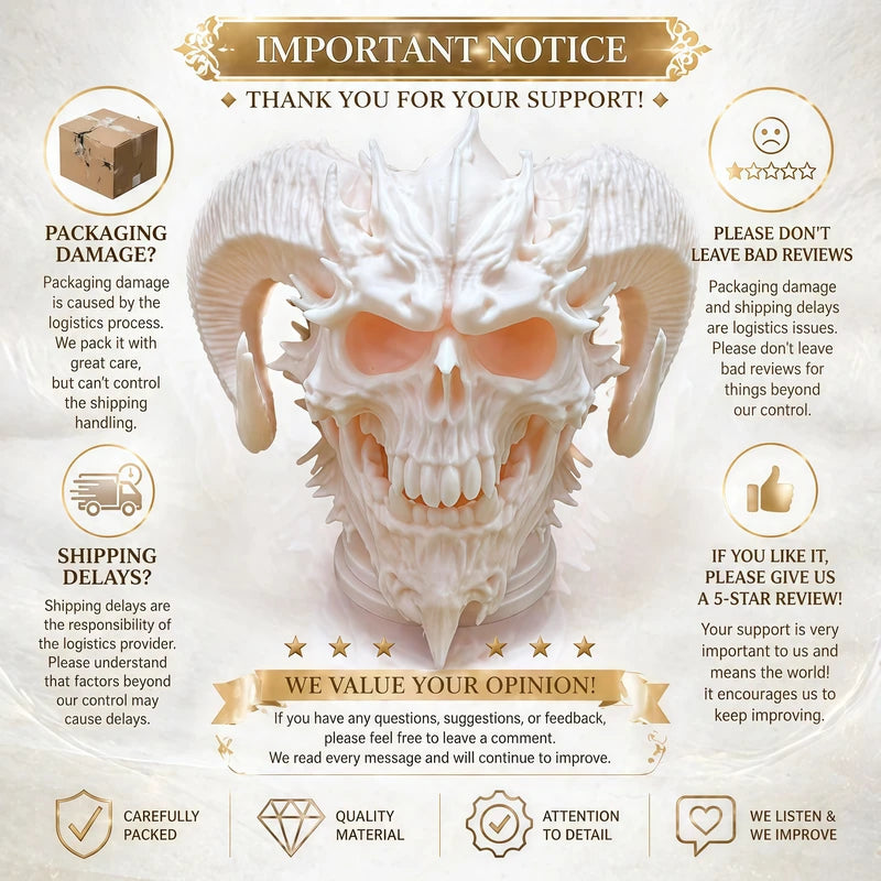 3D Skeleton Demon Statue Half-Body Resin Model Gothic Desktop Ornament Halloween Christmas Gift