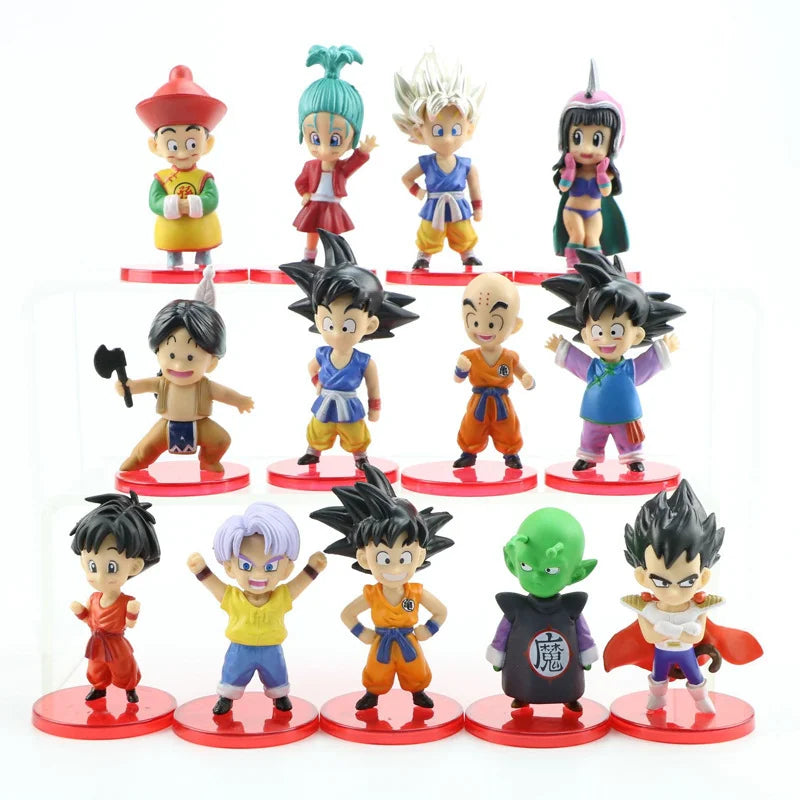 13pcs Dragon Ball Action Figures Set - Super Saiyan Goku & Vegeta Collectible Toys