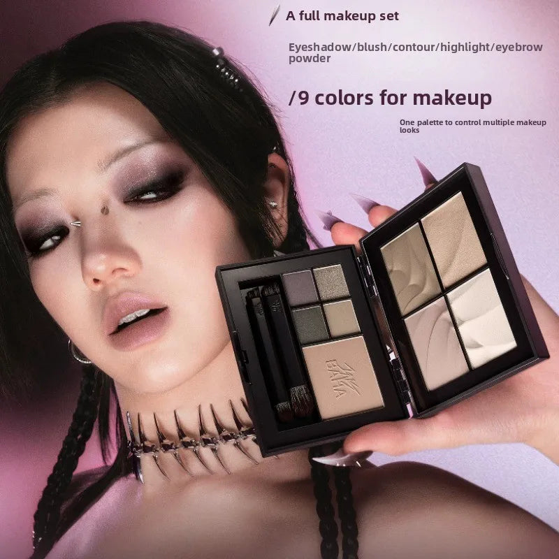 All-in-One Makeup Palette with Lip Gloss and Blush - Full Face Collection