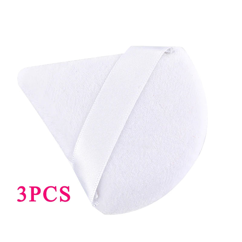 Triangle Powder Puff Set for Loose Powder & Foundation - Reusable & Washable Makeup Sponge