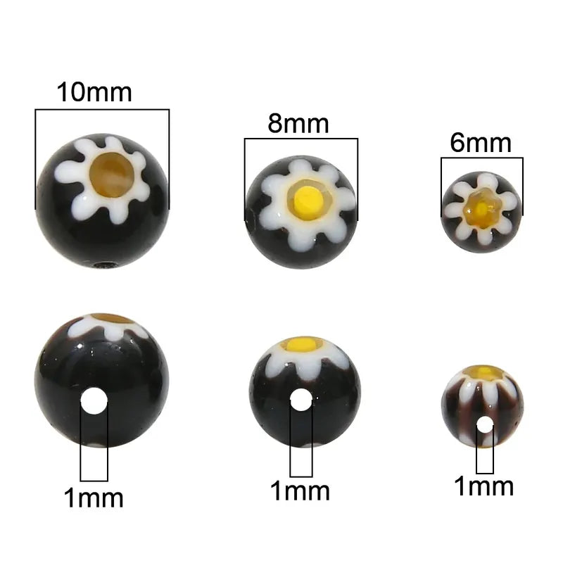 Glass Beads Assorted Sizes 39-95pcs Handmade DIY Jewelry Supplies