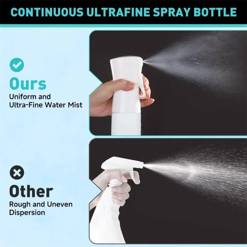 Refillable Hair Spray Bottle with Fine Mist for Hair Styling and Cleaning