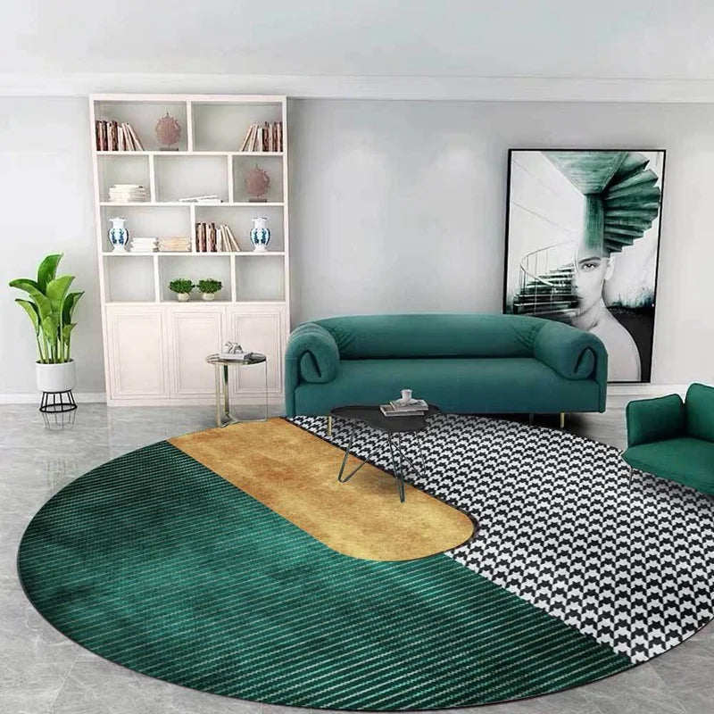 Luxury Round Area Rugs for Bedroom & Living Room - Soft, Water-Absorbent Carpets