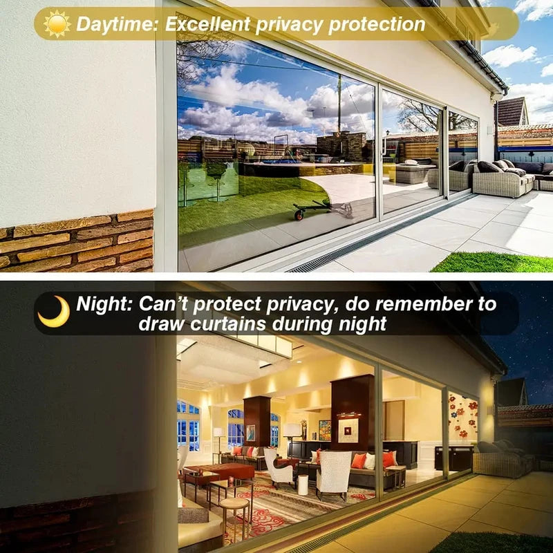 Privacy Window Film Reflective Mirror One Way Car Glass Tint UV Protection Rolls
