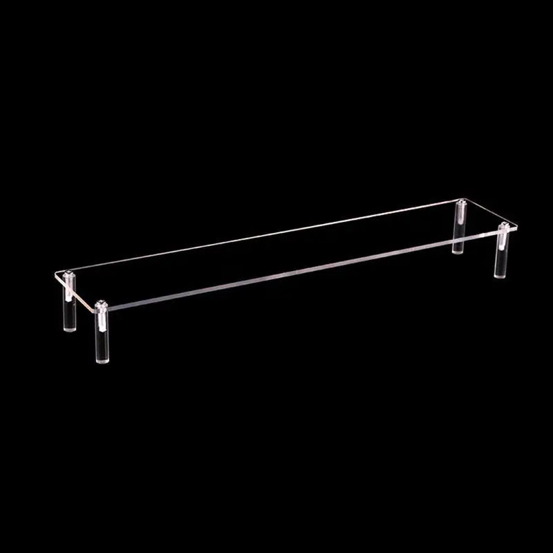Acrylic Display Stand 4-Tier Trapezoidal Shelf for Dolls, Cupcakes, Perfume, Collectibles