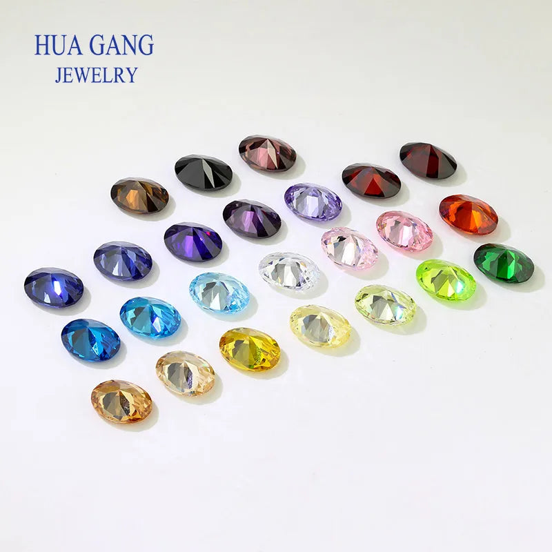 Multicolor Cubic Zirconia Loose Stones for Jewelry Making - 8mm-11mm Sizes