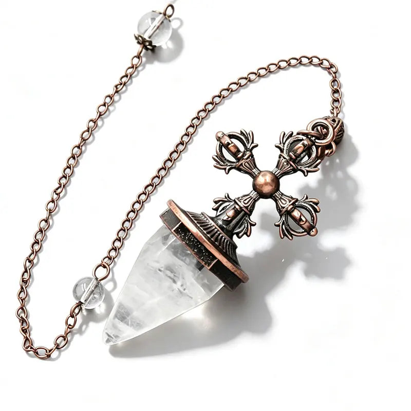 Natural Gem Stone Crystal Pendulum for Divination and Spiritual Healing