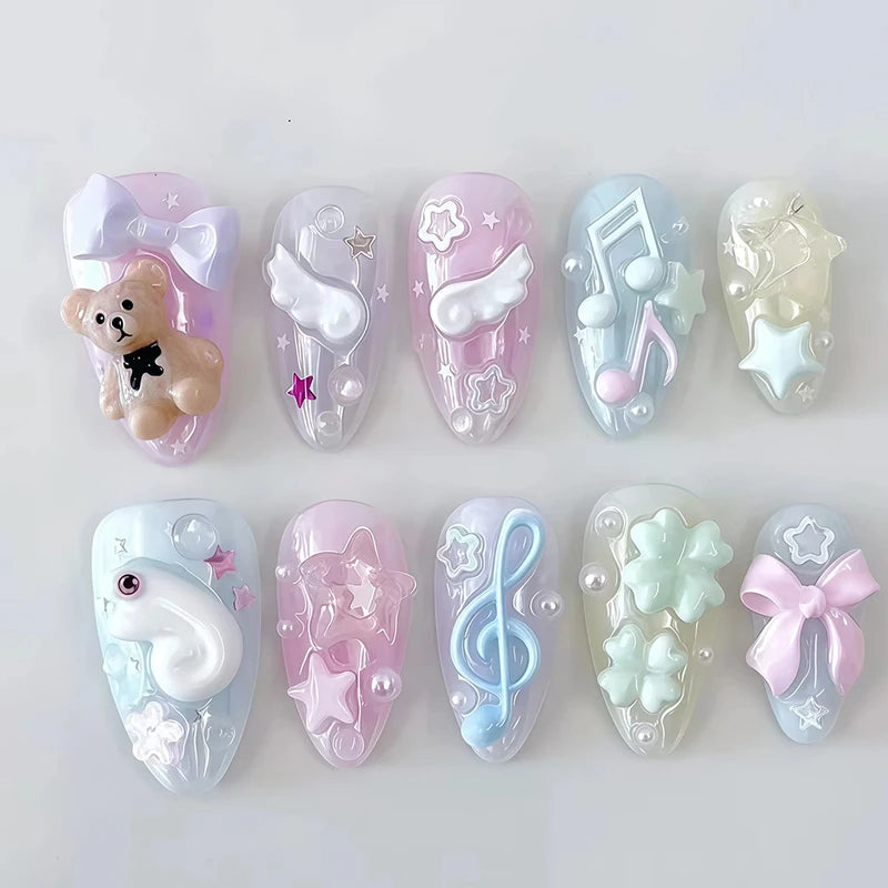 Cute Wings Nail Art Silicone Mold 3D Angel Wing Design Reusable Manicure Template