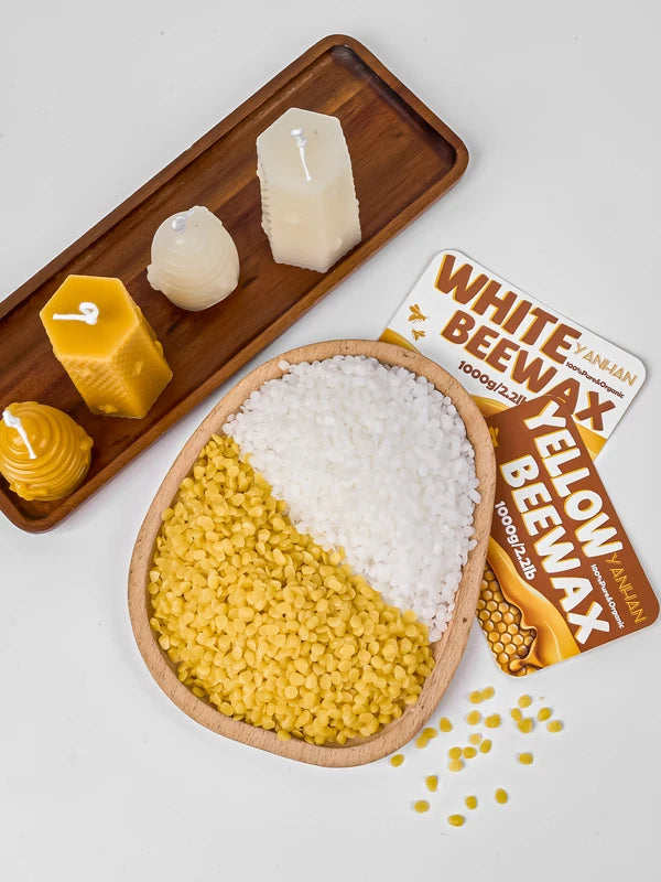 Yellow Beeswax for Candle Making 1000g Natural Soft Granular Wax - DIY Supplies