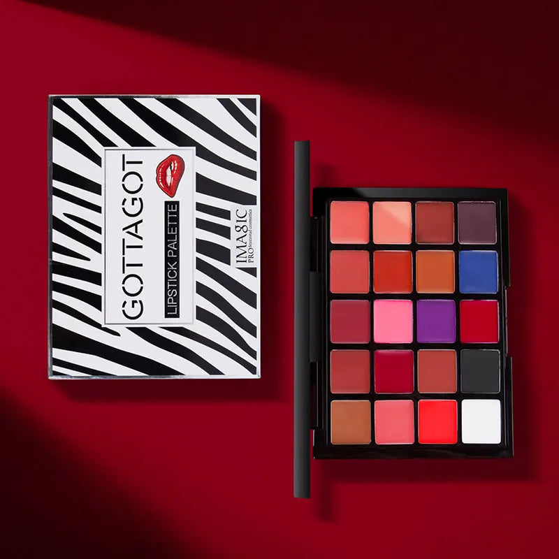 20 Colors Lipstick Palette Matte Velvet Lip Makeup Long Lasting & High Pigment