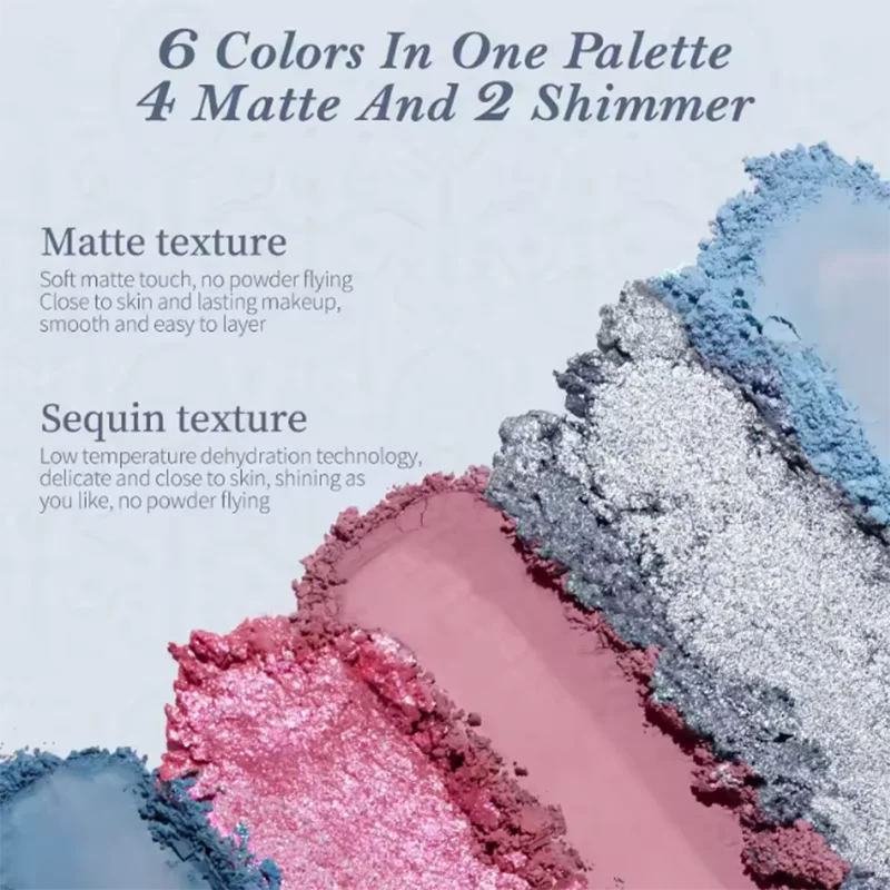 Colorful Eye Shadow Palette with Glitter & Matte Shades - Flower Knows