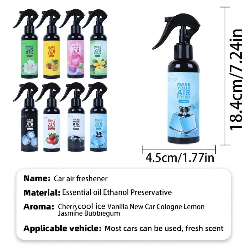150ml Car & Home Fragrance Spray Odor Eliminator & Hand Sanitizer