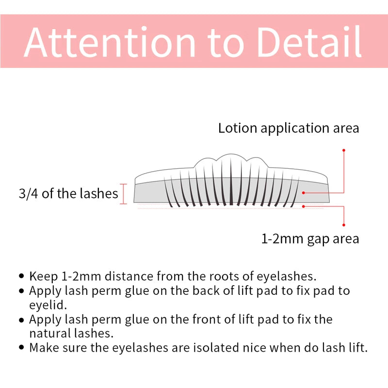 Lash Lift Kit with Eyelash Brushes & Pads - Long-Lasting Curl 6-8 Weeks