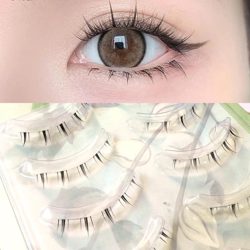 Makeup Bottom Eyelashes Kit 5 Pairs 3D Natural Look Lower Eyelash Extension