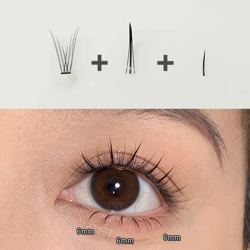 V Shape Under Eyelash Clusters - Natural Bottom & Manga Eyelashes for Makeup