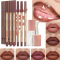 Lipliner & Lip Oil Set - Matte Waterproof Lip & Eye Makeup Combo