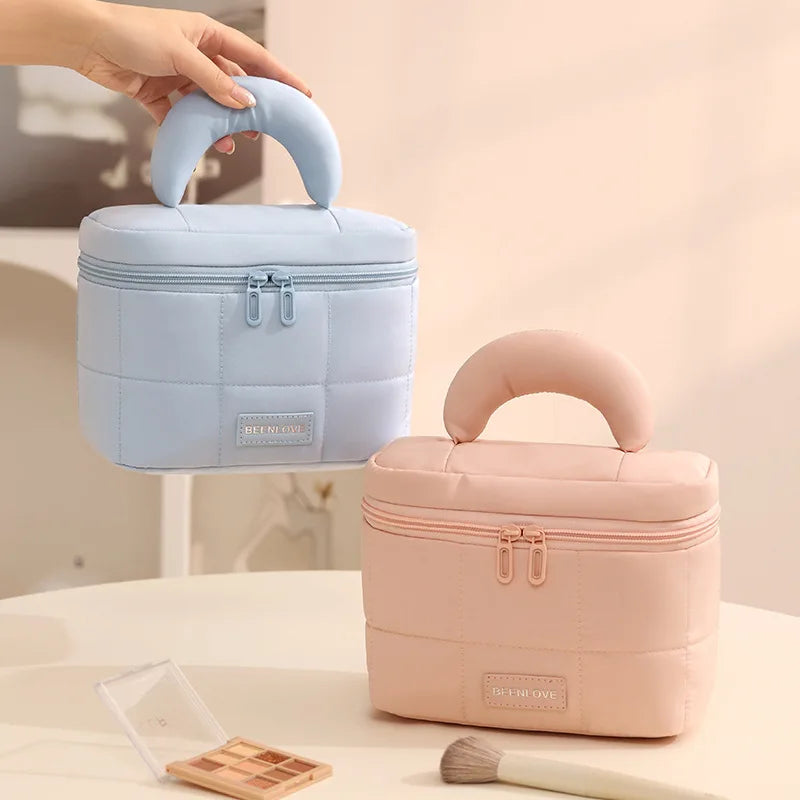 High Capacity Travel Cosmetic Bag Organizer Waterproof Makeup Brush Kit for Women
