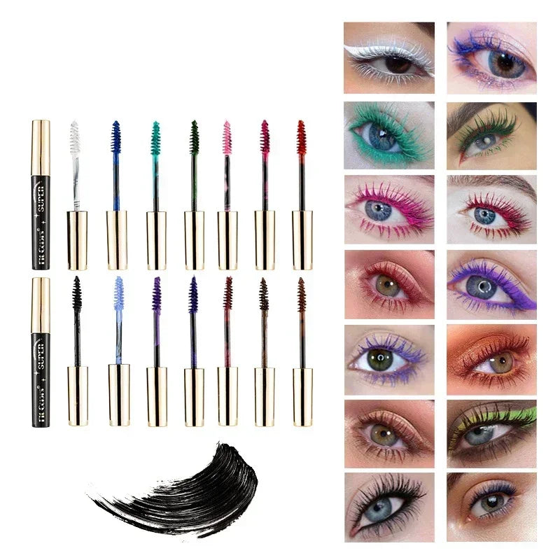 Waterproof Thick Curl Lengthening Mascara - Natural Long-Lasting Eye Makeup