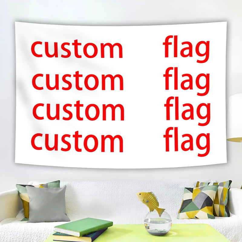 Outdoor Custom Printed Flag 60x90cm & 90x150cm with Brass Grommets & Shaft Cover