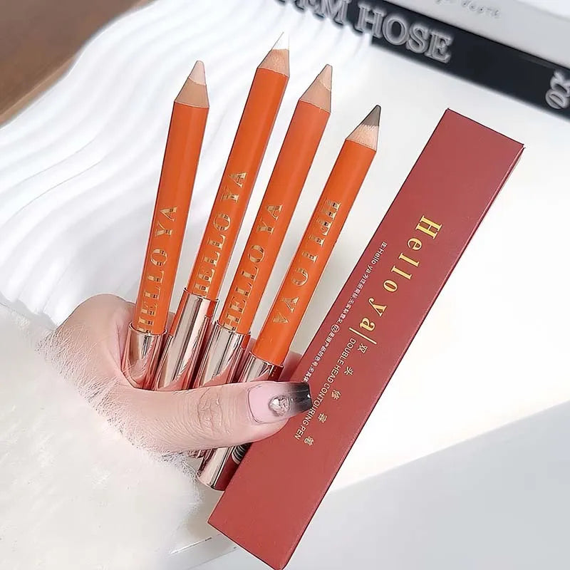Double-Ended Contouring Shading Pen for Face Highlight & Nose Shadow - Natural Finish
