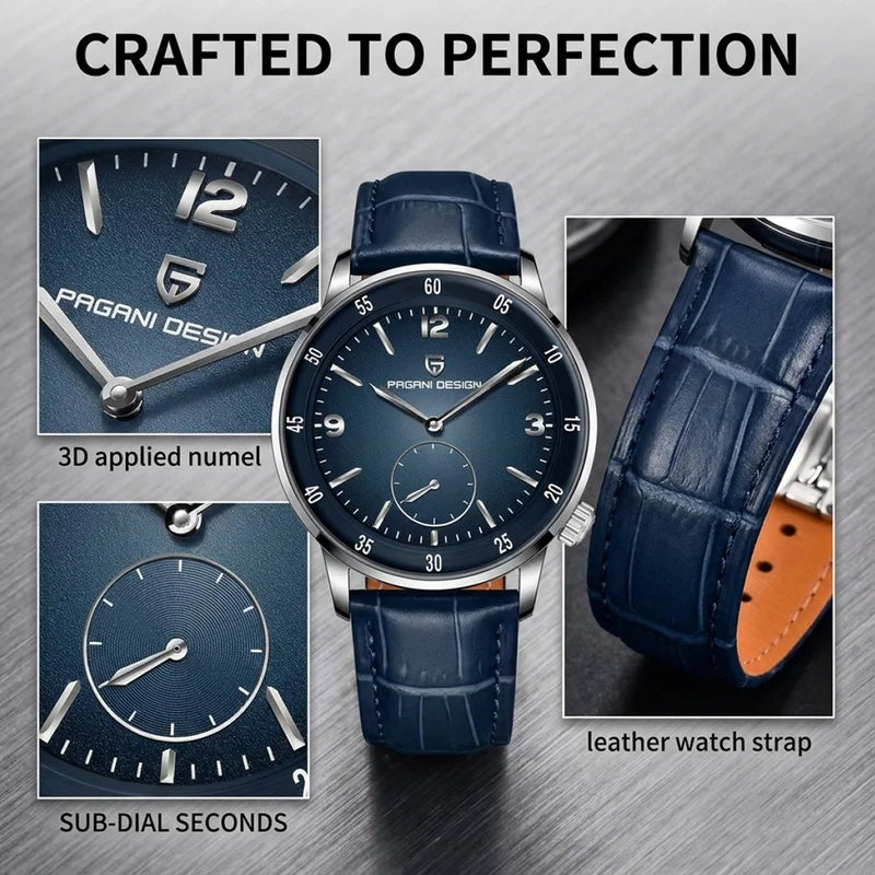 Men's Mechanical Watch 42mm Waterproof Automatic Timepiece with Sapphire Glass