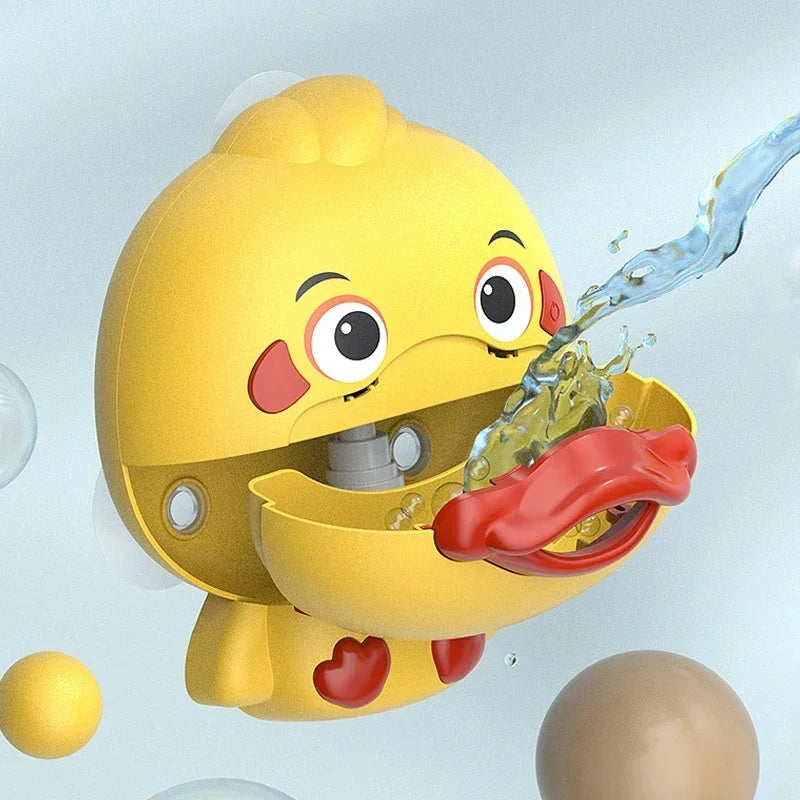 Baby Bath Toys Bubble Machine Duck Crab Frog Music Bath Toy with Suction Cups