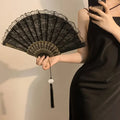 European Style Foldable Hand Fan with Floral Design for Weddings & Events