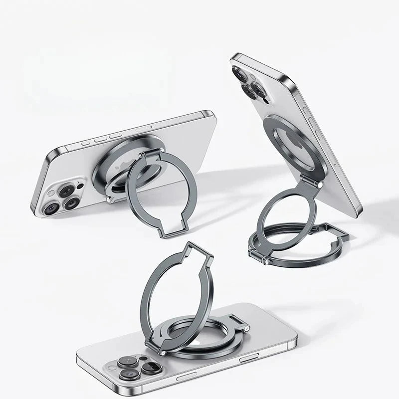 360° Rotation Magnetic Finger Ring Phone Holder Aluminum Alloy Foldable