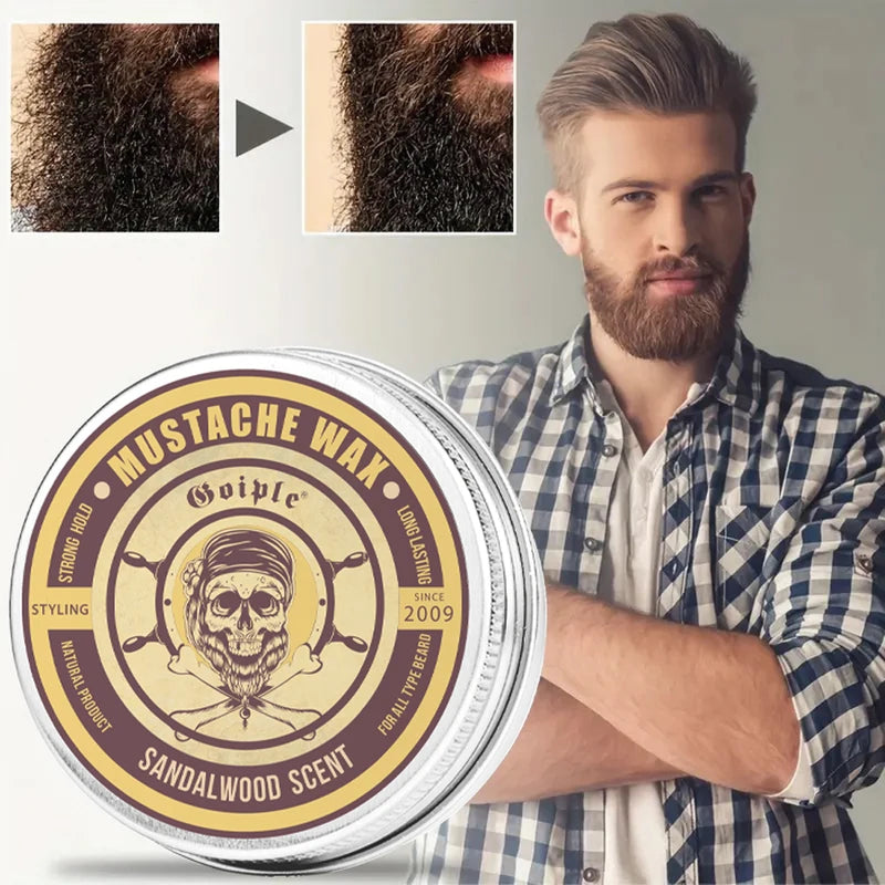 30g Sandalwood Scent Beard Wax for Men Mustaches & Facial Hair Care