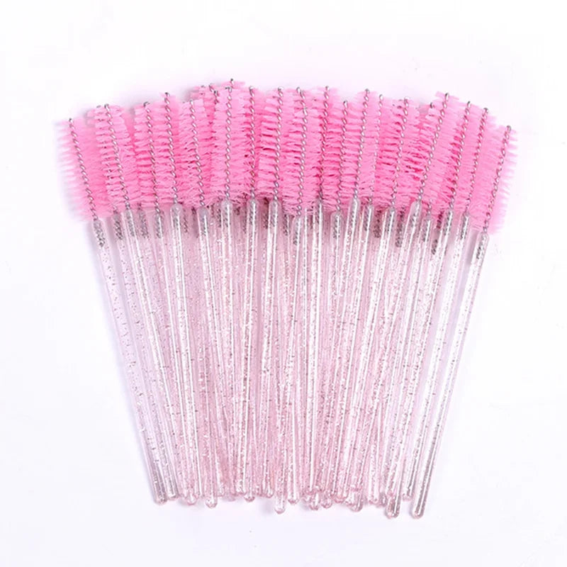 Disposable Eyelash Brush Wands 100 Pcs Microbrushes for Lash & Eyebrow Application