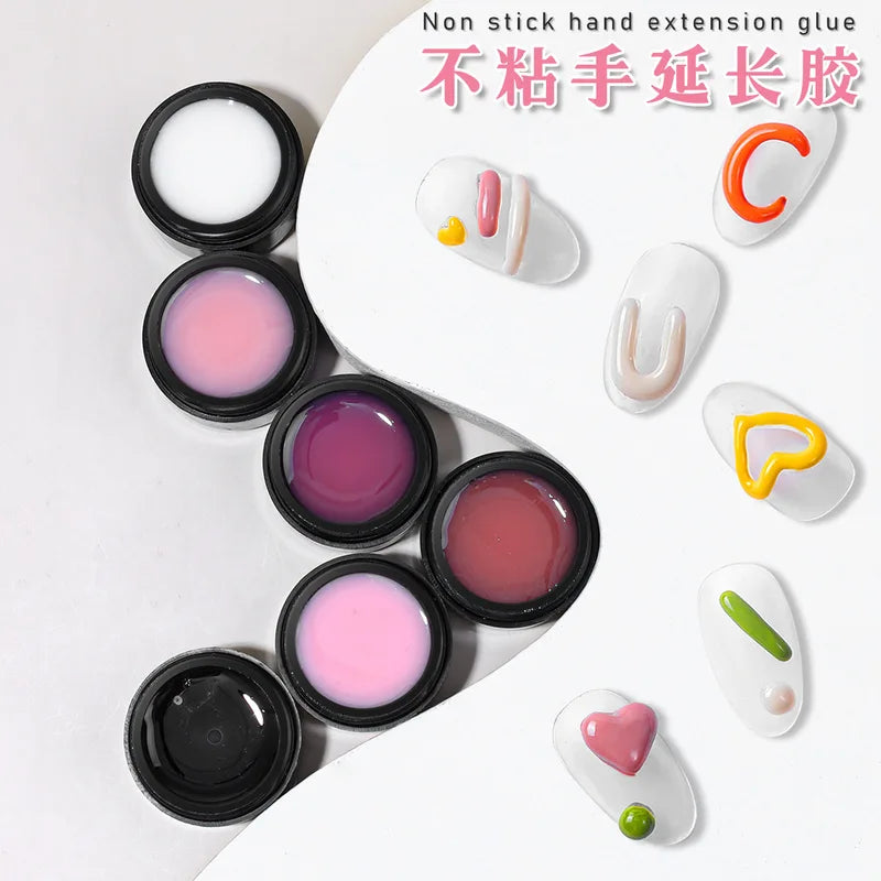 15/5ml Non-Stick Nail Extension Gel Polish for Nail Art & Building - Pink White Clear