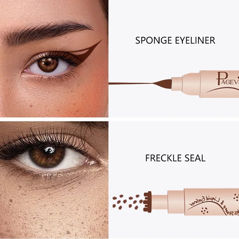 Double-End Freckles Stamp Pen Makeup Tool Waterproof Face Concealer Contour