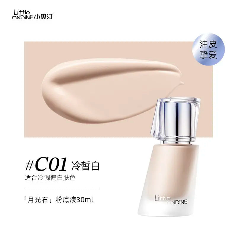 Long-Wear Foundation with Matte Finish for Oily Skin - Buildable Concealer, Oil-Control, Non-Oxidizing Formula