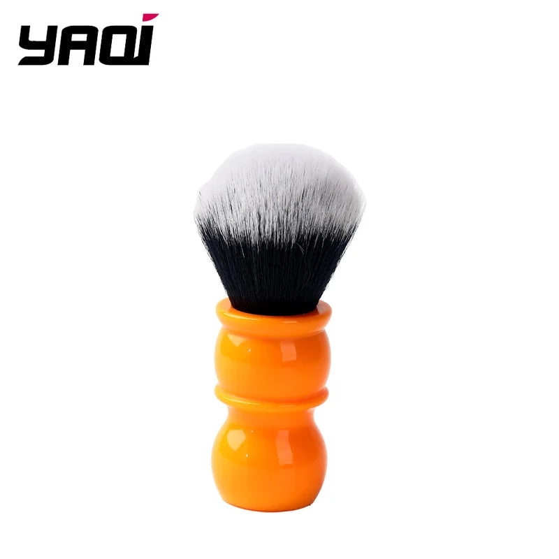 Synthetic Hair Shaving Brush with Orange Handle, 24mm Tuxedo Knot