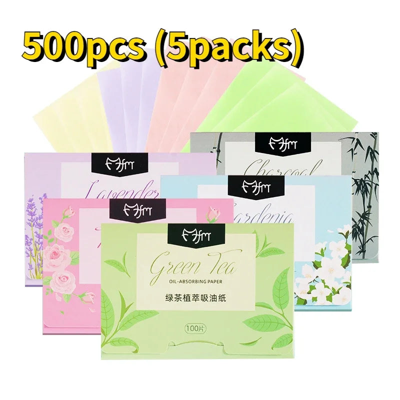 Matte Face Wipes Oil Control Sheets - Oil-Absorbing Facial Cleansing Papers