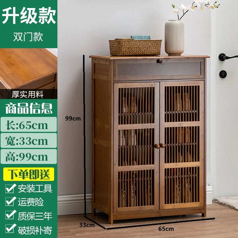Multi-Layer Shoe Cabinet with Dustproof Storage for Living Room and Apartment
