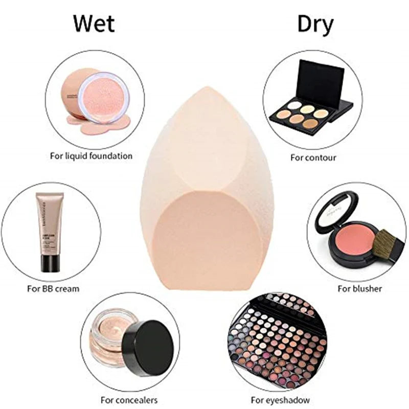 Large Makeup Sponge Set - Dual Use Cosmetic Blenders for Foundation, Powder & Concealer