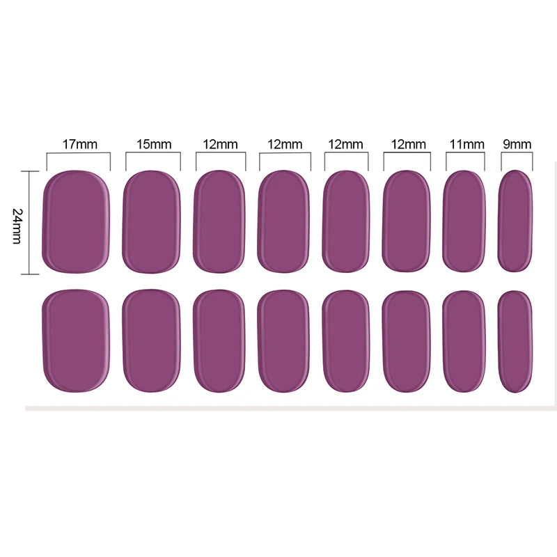 Semi-Cured UV Gel Nail Sticker Full Cover Waterproof Long-Lasting Nail Wraps