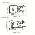 Humorous Toilet Wall Sticker - Easy Bathroom Decor with Herringbone Pattern