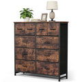 Tall Fabric Drawer Cabinet Storage Organizer with Steel Frame - Living Room Furniture