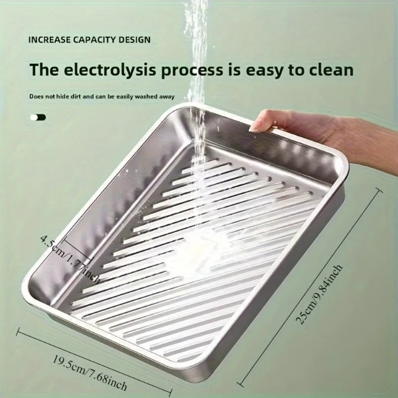 Pro Stainless Baking Trays Set with Lids - Non-Stick & Easy-Clean for Roasting Veggies & Meats