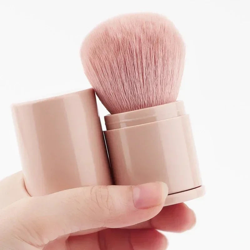 Portable Mini Retractable Blush Brush - Soft Makeup Powder & Foundation Tool